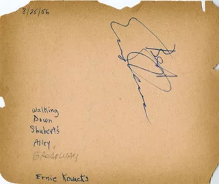 Ernie Kovacs autograph