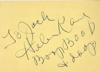 Helen Kane autograph