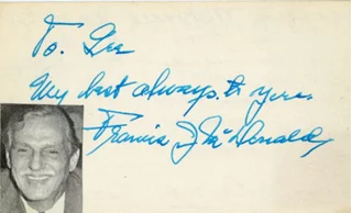 Francis McDonald autograph