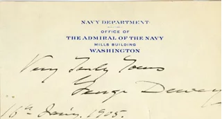 George Dewey autograph