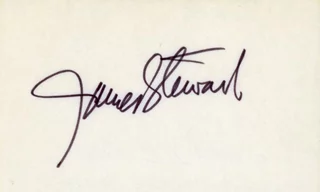 James Stewart autograph