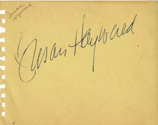 Susan Hayward autograph