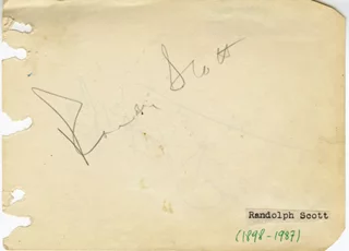 Randolph Scott autograph