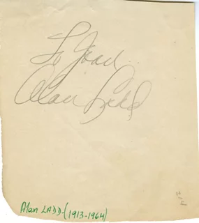 Alan Ladd autograph