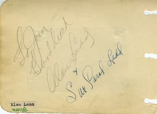 Alan Ladd autograph