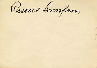 Russell Simpson autograph