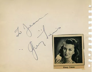Ginny Simms autograph