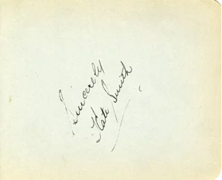 Kate Smith autograph