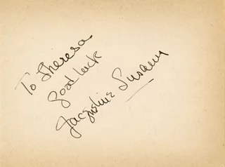 Jacqueline Susann autograph