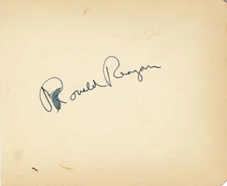 Ronald Reagan autograph