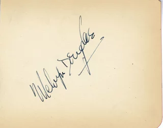 Melvyn Douglas autograph
