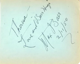 Max Baer autograph