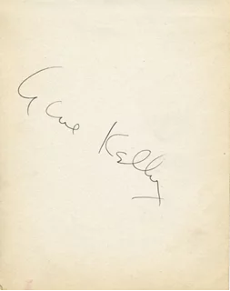 Gene Kelly autograph