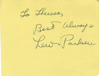 Lew Parker autograph