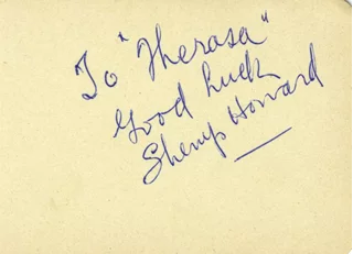 Shemp Howard autograph