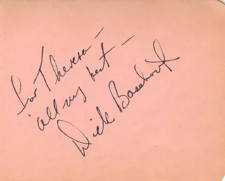 Richard Basehart autograph