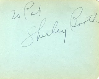 Shirley Booth autograph