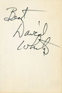 David White autograph