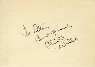 Chill Wills autograph