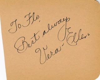 Vera-Ellen autograph