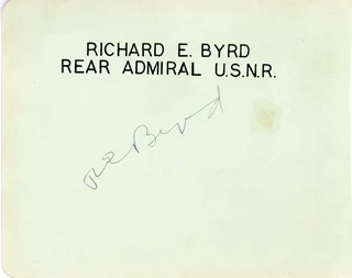 Richard E. Byrd autograph