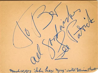 Lee Patrick autograph