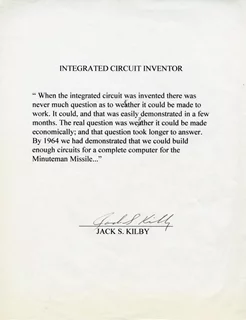 Jack Kilby autograph
