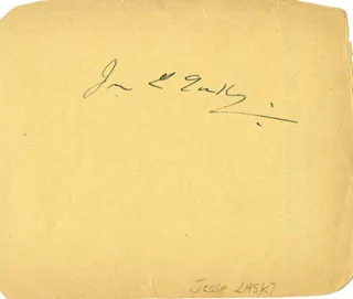 Jesse L. Lasky autograph