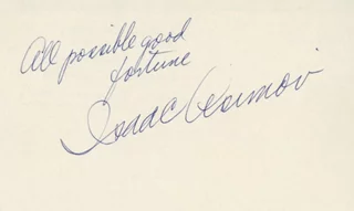 Isaac Asimov autograph
