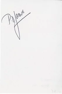 P.D. James autograph