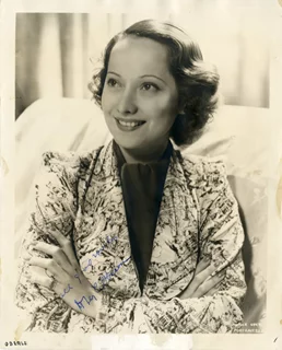 Merle Oberon autograph