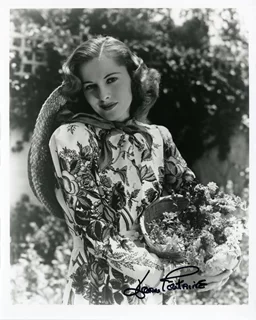 Joan Fontaine autograph
