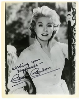 Greer Garson autograph
