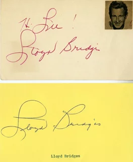 Lloyd Bridges autograph