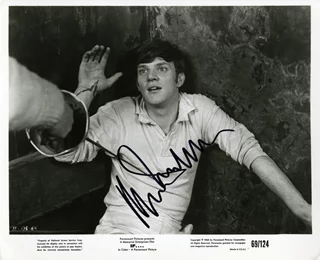Malcolm McDowell autograph
