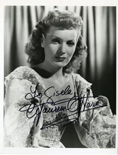 Maureen O'Hara autograph