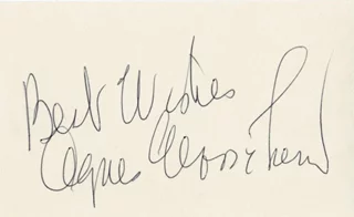 Agnes Moorehead autograph