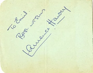 Laurence Harvey autograph