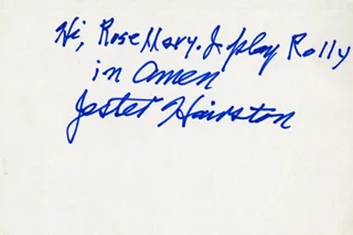 Jester Hairston autograph