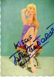 Brigitte Bardot autograph