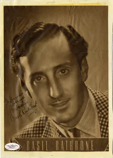 Basil Rathbone autograph