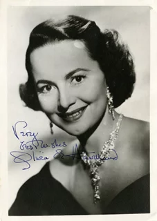 Olivia de Havilland autograph