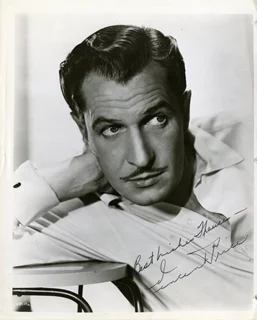 Vincent Price autograph