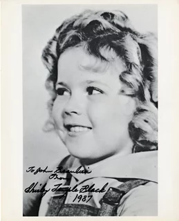 Shirley Temple Black autograph