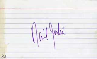 Raul Julia autograph