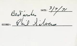 Phil Silvers autograph