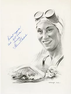 Florence Chadwick autograph