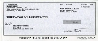 Linda Hunt autograph