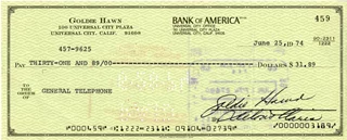 Goldie Hawn autograph