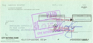 Warren Beatty autograph